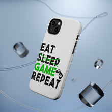 DistinctInk ToughCase for Apple iPhone, Compatible with MagSafe Charging - Eat Game Repeat - Video Games Gamer