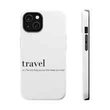 DistinctInk ToughCase for Apple iPhone, Compatible with MagSafe Charging - Travel - Thing to buy that makes you richer
