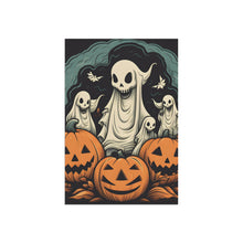 DistinctInk Garden & House Banner / Flag with Spooky Skeleton Pumpkins Design for Halloween
