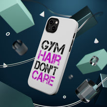 DistinctInk ToughCase for Apple iPhone, Compatible with MagSafe Charging - Gym Hair Don't Care