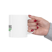 DistinctInk Glossy White Coffee / Tea Mug - Gardening - Cheaper Than Therapy & You Get Tomatoes