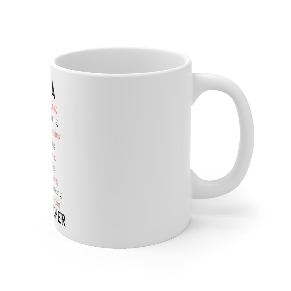 Glossy White Coffee / Tea Mug - Teacher Student Helping Homework Encourage, view 3