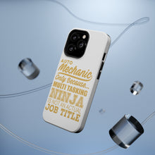 DistinctInk ToughCase for Apple iPhone, Compatible with MagSafe Charging - Auto Mechanic Multi Tasking Ninja