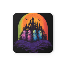 DistinctInk (Set of 4) Corkwood Coasters with Discover Your True PathDesign for Halloween LGBTQ+ Pride