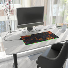 DistinctInk LED Gaming Mouse Pad with Darkness Falls on Halloween Design for Halloween