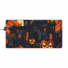 DistinctInk LED Gaming Mouse Pad with Darkness Falls on Halloween Design for Halloween