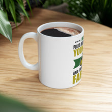 DistinctInk Glossy White Coffee / Tea Mug - Was Well Mannered Young Man Then Farmer