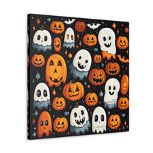 DistinctInk Canvas Wall Art with Spooky Halloween Night for Halloween