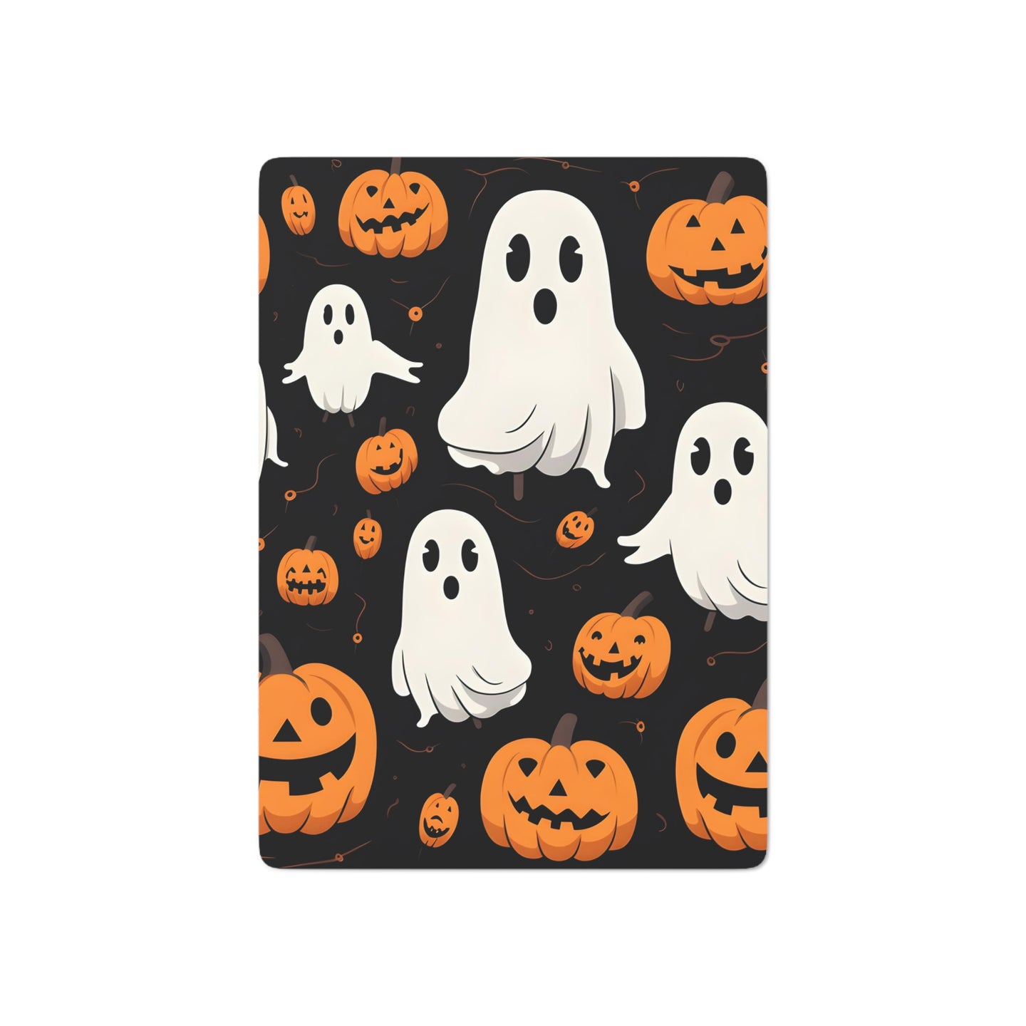 DistinctInk Playing / Poker Cards with Ghost Skeleton Pumpkin Cartoon Design for Halloween
