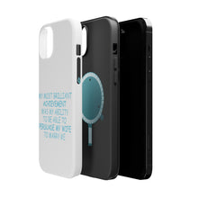 DistinctInk ToughCase for Apple iPhone, Compatible with MagSafe Charging - Persuade My Wife to Marry Me