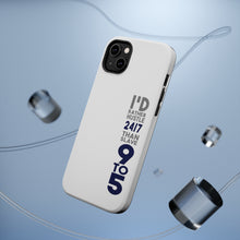 DistinctInk ToughCase for Apple iPhone, Compatible with MagSafe Charging - Rather Hustle 24/7 Than Slave 9 to 5
