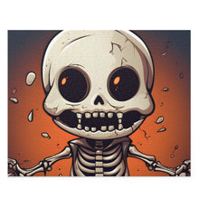 DistinctInk Jigsaw Puzzle with Skelly's Halloween Bash Design for Halloween