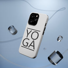DistinctInk ToughCase for Apple iPhone, Compatible with MagSafe Charging - Yoga Black Word Art