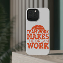 DistinctInk ToughCase for Apple iPhone, Compatible with MagSafe Charging - Teamwork Makes the Dream Work Basketball