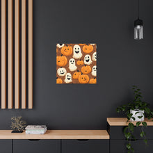 DistinctInk Canvas Wall Art with "Boo-ttifull Skeleton Cartoon Pattern Pumpkin" for Halloween