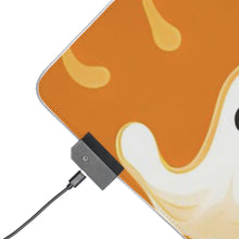 DistinctInk LED Gaming Mouse Pad with Ghost Skeleton Pumpkin Pattern Design for Halloween