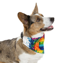 DistinctInk Adjustable Pet Banana Collar with The Road to Fulfillment Design for LGBTQ+ Pride