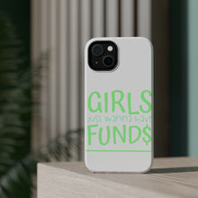 DistinctInk ToughCase for Apple iPhone, Compatible with MagSafe Charging - Girls Just Wanna Have Fund $