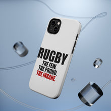 DistinctInk ToughCase for Apple iPhone, Compatible with MagSafe Charging - Rugby The Few The Proud the Insane