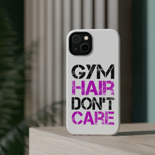 DistinctInk ToughCase for Apple iPhone, Compatible with MagSafe Charging - Gym Hair Don't Care