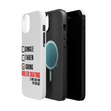DistinctInk ToughCase for Apple iPhone, Compatible with MagSafe Charging - Single Taken Going Roller Skating