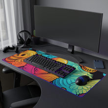 DistinctInk LED Gaming Mouse Pad with The Joy of Connecting Design for Halloween  LGBTQ+ Pride