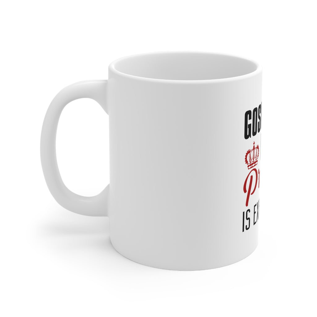 Glossy White Coffee / Tea Mug - Gosh Being a Princess is Exhausting, view 2