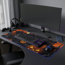 DistinctInk LED Gaming Mouse Pad with Darkness Falls on Halloween Design for Halloween