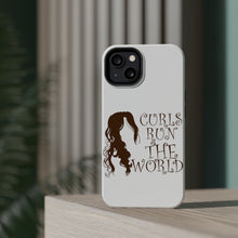 DistinctInk ToughCase for Apple iPhone, Compatible with MagSafe Charging - Curls Run the World