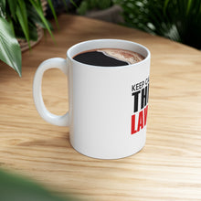 DistinctInk Glossy White Coffee / Tea Mug - Keep Calm The Lawyer Is Here
