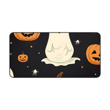 DistinctInk Desk Mat with Spooky Skeleton Pumpkin Patch Design for Halloween