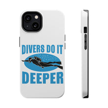DistinctInk ToughCase for Apple iPhone, Compatible with MagSafe Charging - Divers Do It Deeper