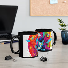 DistinctInk Black Coffee Mug - Leading with Courage and Grace for LGBTQ+ Pride