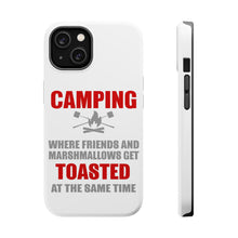 DistinctInk ToughCase for Apple iPhone, Compatible with MagSafe Charging - Camping - Friends & Marshmallows Get Toasted