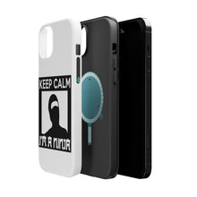 DistinctInk ToughCase for Apple iPhone, Compatible with MagSafe Charging - Keep Calm I'm a Ninja