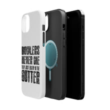 DistinctInk ToughCase for Apple iPhone, Compatible with MagSafe Charging - Bowlers Never Die They End Up In The Gutter