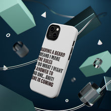DistinctInk ToughCase for Apple iPhone, Compatible with MagSafe Charging - Beard - I Make the Rules, Do What I Want