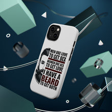 DistinctInk ToughCase for Apple iPhone, Compatible with MagSafe Charging - I have a Beard to Get Love & Sex