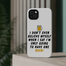 DistinctInk ToughCase for Apple iPhone, Compatible with MagSafe Charging - I Don't Even Believe Myself Only Have One Beer