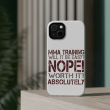DistinctInk ToughCase for Apple iPhone, Compatible with MagSafe Charging - MMA Training Easy? Nope! Worth It!