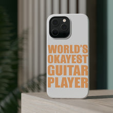 DistinctInk ToughCase for Apple iPhone, Compatible with MagSafe Charging - World's Okayest Guitar Player