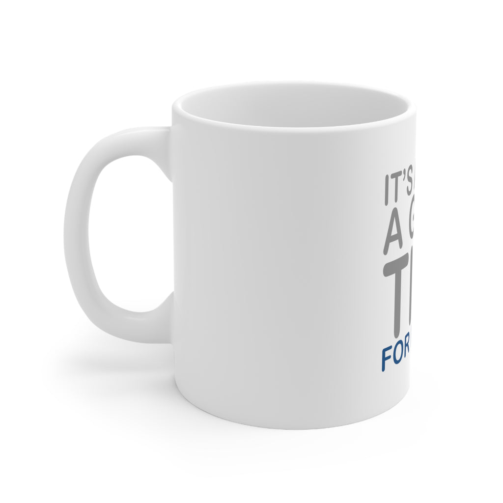 Glossy White Coffee / Tea Mug - It's Always a Good Time for Pilates, view 2