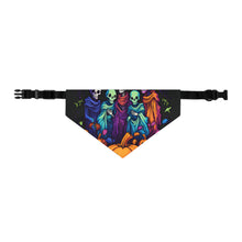 DistinctInk Adjustable Pet Banana Collar with "Mindful Connections" Design for Halloween LGBTQ+ Pride