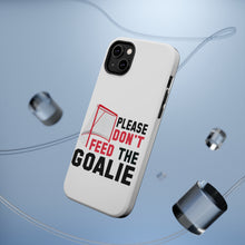 DistinctInk ToughCase for Apple iPhone, Compatible with MagSafe Charging - Please Don't Feed the Goalie