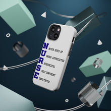 DistinctInk ToughCase for Apple iPhone, Compatible with MagSafe Charging - Nurse Never Gives Up
