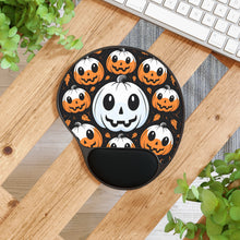 DistinctInk Mouse Pad with Wrist Rest  with Ghost Skeleton Cartoon Pumpkin Design for Halloween
