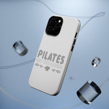 DistinctInk ToughCase for Apple iPhone, Compatible with MagSafe Charging - Pilates Best With Caffeine