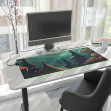 DistinctInk LED Gaming Mouse Pad with Trick or Treat Fun Design for Halloween