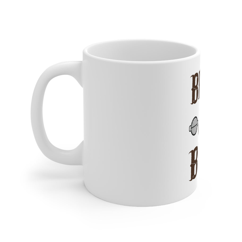 Glossy White Coffee / Tea Mug - Beer & Barbecue BBQ, view 2