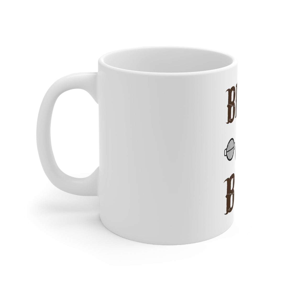 Glossy White Coffee / Tea Mug - Beer & Barbecue BBQ, view 2